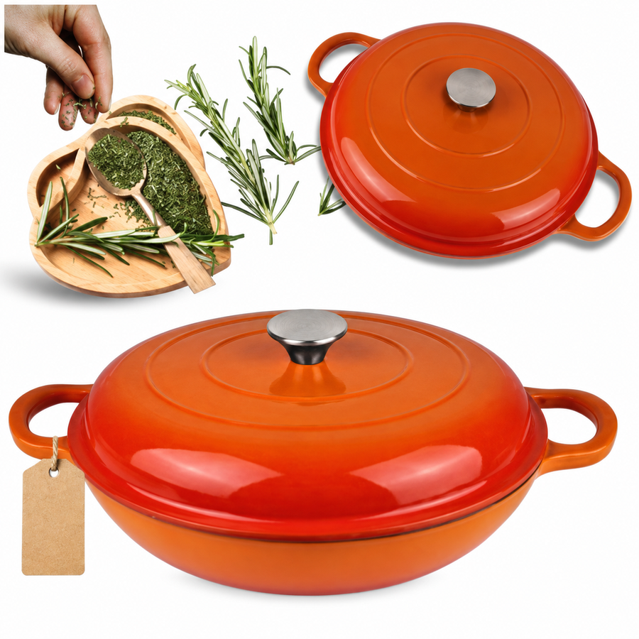 Fonte émaillée orange