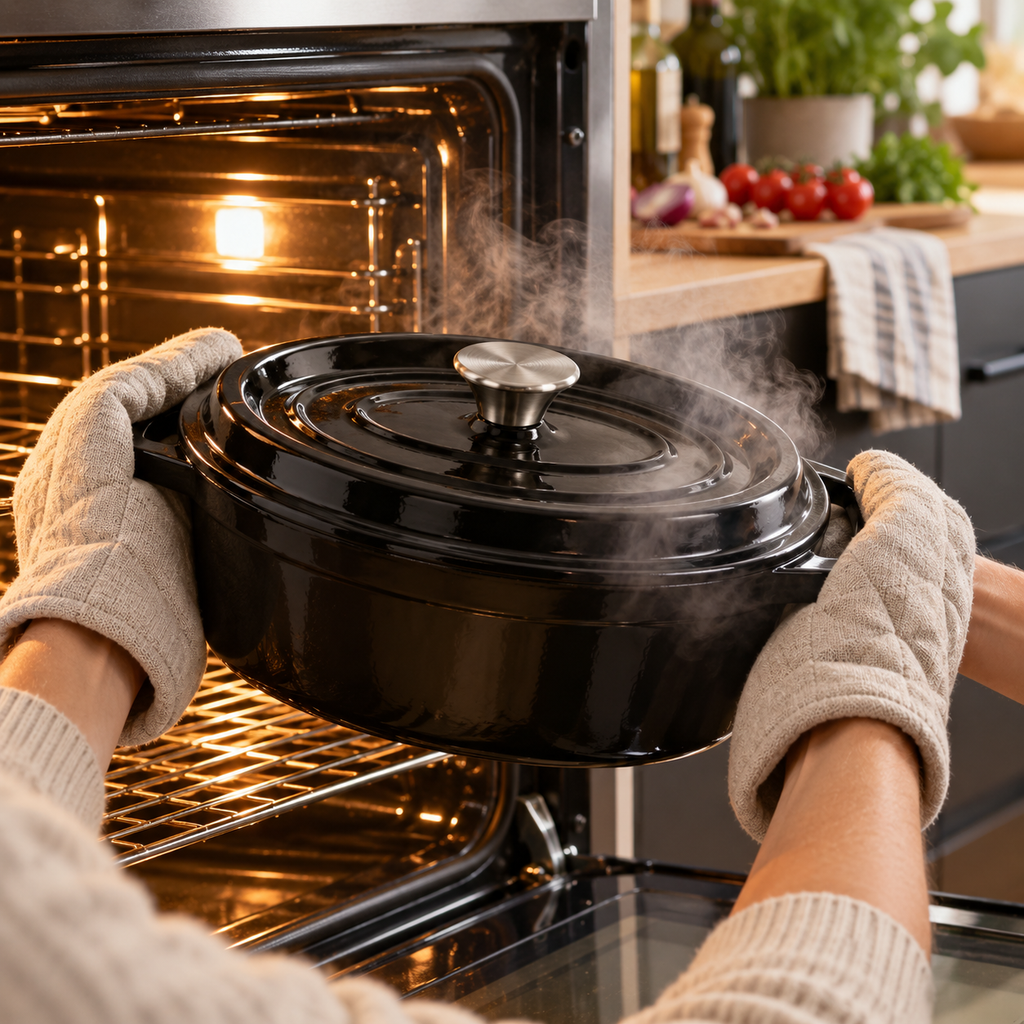 Moule à pain en fonte émaillée 2,5 L – Noir
